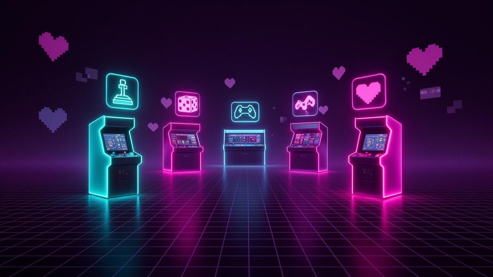 Neon arcade banner